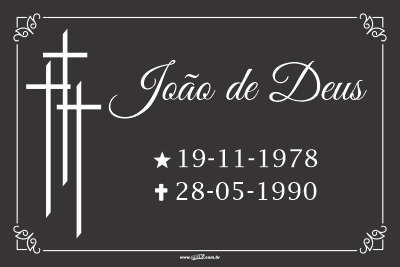 Lápide com um nome - Modelo LAP-31