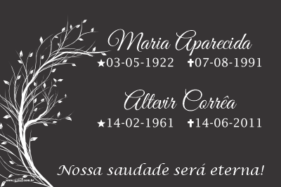 Lápide com dois nomes - Modelo LAP-52