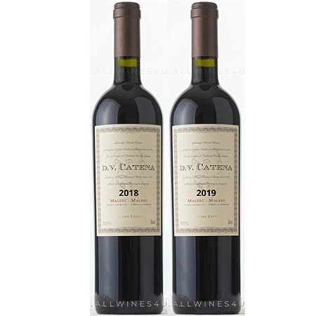 Vinho Argentino Dv Catena Malbec Malbec Kit 2018 e 2019 750ml