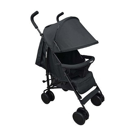 Carrinho de Bebê Park Voyage Compacto Leve Até 15kg Preto