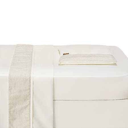 Jogo Lençol para Berço 3 Peças em Linho Bege Batistela Baby