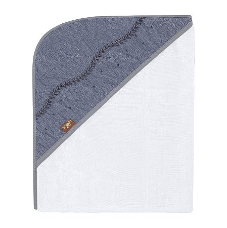 Toalha de Banho Bebê em Linho Premium Jeans Batistela Baby
