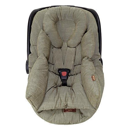 Colchonete Anatômico Bebê Conforto Linho Verde Musgo Batistela