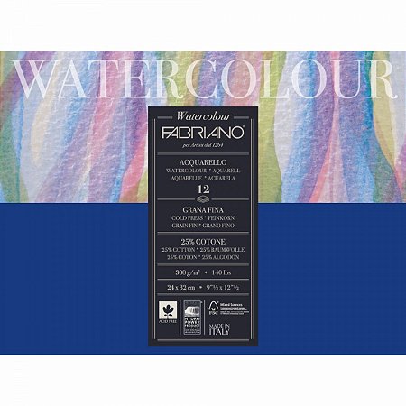 Bloco Fabriano Watercolour 24x32cm GF Aquarela