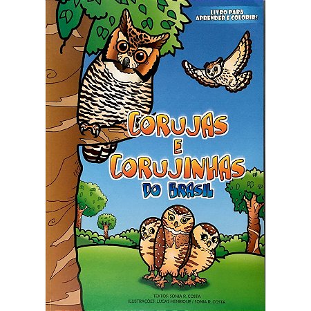 Corujas e Corujinhas do Brasil - livro para aprender e colorir