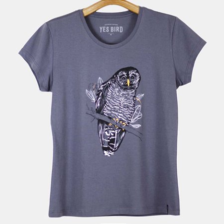 Coruja-preta - Camiseta Yes Bird