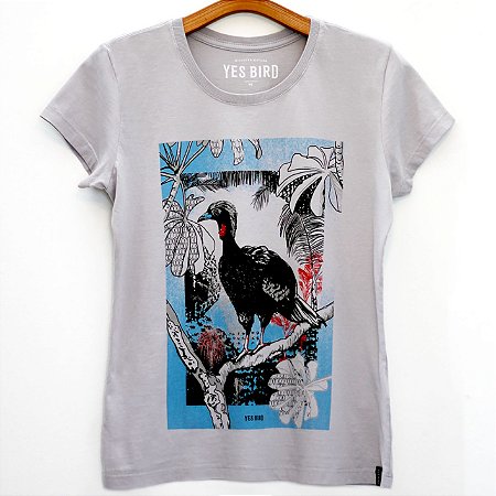 Jacutinga cinza-claro - Camiseta Yes Bird