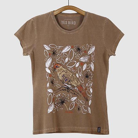 Rolinha-do-planalto marrom - Camiseta Yes Bird