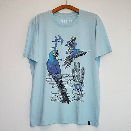 Arara-azul-de-lear - Camiseta Yes Bird