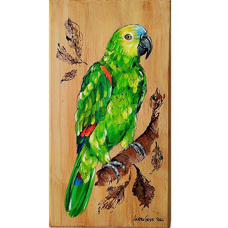 Papagaio-verdadeiro 2 - arte em madeira Bio & Mãe Terra