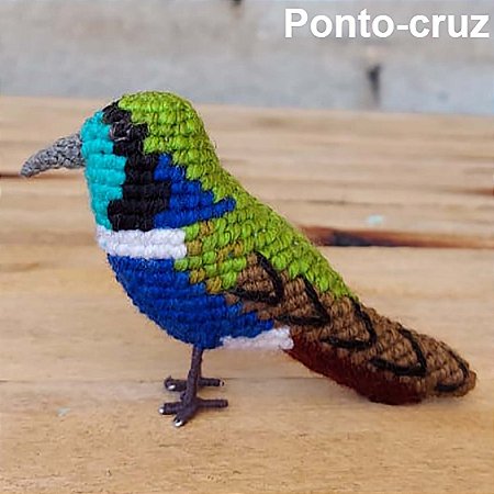 Beija-flor-de-garganta-verde - miniatura Pássaros Caparaó ponto-cruz