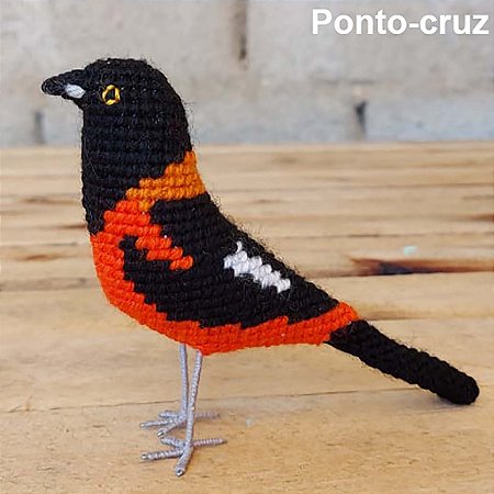 Corrupião - miniatura Pássaros Caparaó ponto-cruz