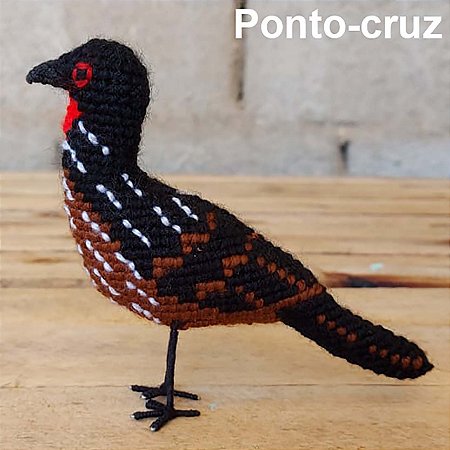 Jacuaçu - miniatura Pássaros Caparaó ponto-cruz