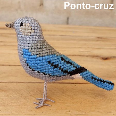 Sanhaço-cinzento - miniatura Pássaros Caparaó ponto-cruz