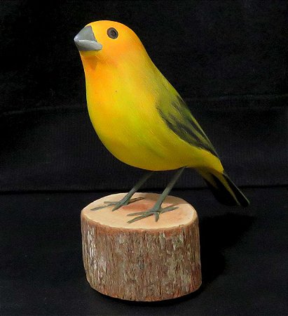 Canário-da-terra - Miniatura em madeira Valdeir José