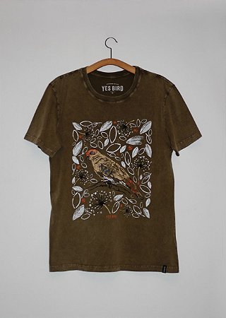 Rolinha-do-planalto marrom marmorizado - Camiseta Yes Bird