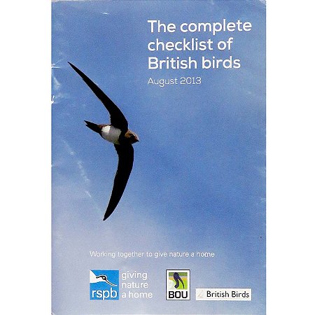 The complete checklist of British Birds - USADO