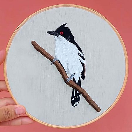 Choró-boi - Bordado a Mão em Bastidor - Bordando Aves