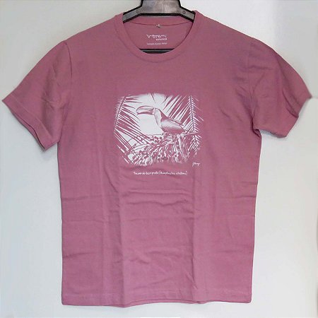 Tucano-de-bico-preto - Camiseta Gustavo Marigo - rosa - P / PONTA DE ESTOQUE
