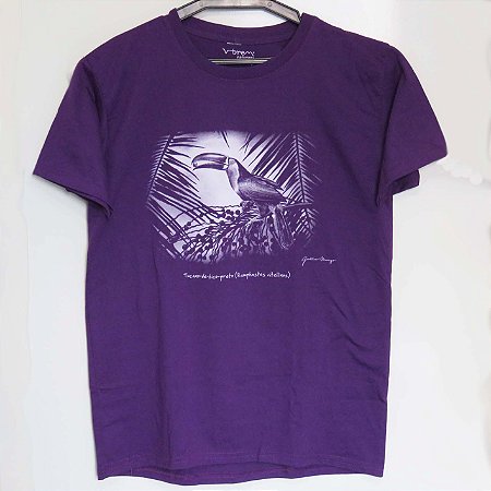 Tucano-de-bico-preto - Camiseta Gustavo Marigo - violeta - M