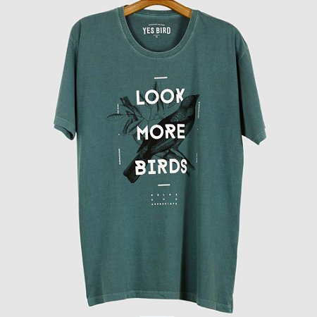 Look More Birds -verde - Camiseta Yes Bird