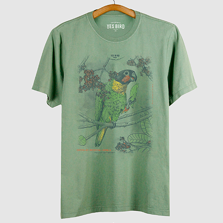 Curica-de-bochecha-laranja - Camiseta Yes Bird