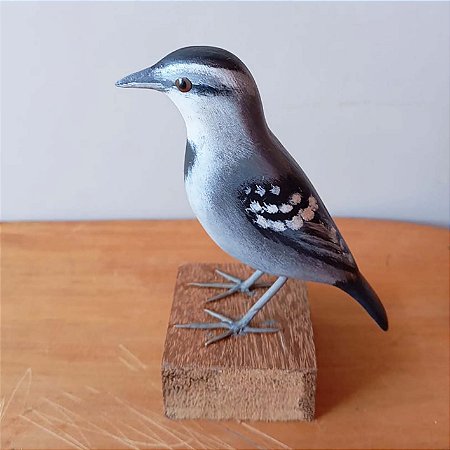 Chorozinho-de-papo-preto - Miniatura madeira Valdeir José