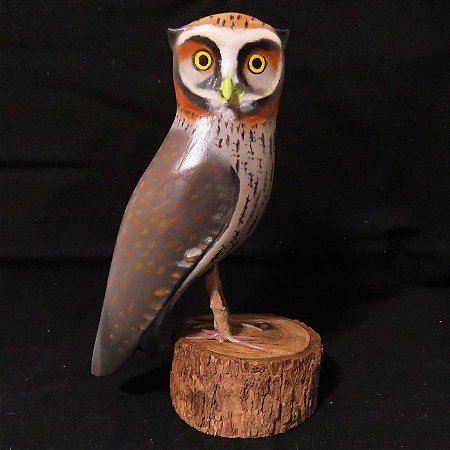Corujinha-do-mato - Miniatura madeira Valdeir José