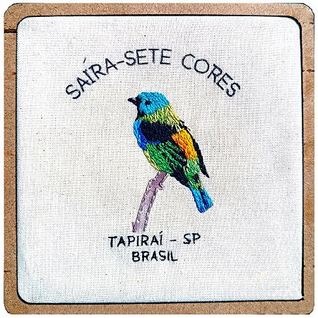 Saíra-sete-cores - Bordado a Mão em Bastidor - Entre Amigas