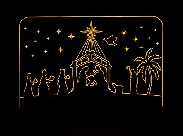 Presépio 1 - Luminária Acrílico e Led