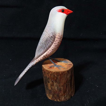 Bico-de-lacre - Miniatura madeira Valdeir José