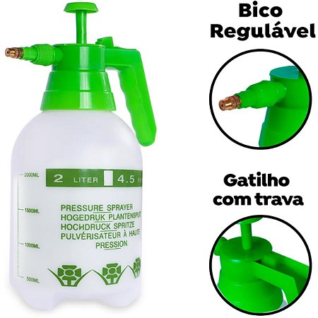 Pulverizador 2l Para Jardim Plantas Horta Canteiro Plantação
