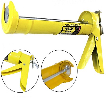 Pistola para aplicar silicone Fertak Tools 9"