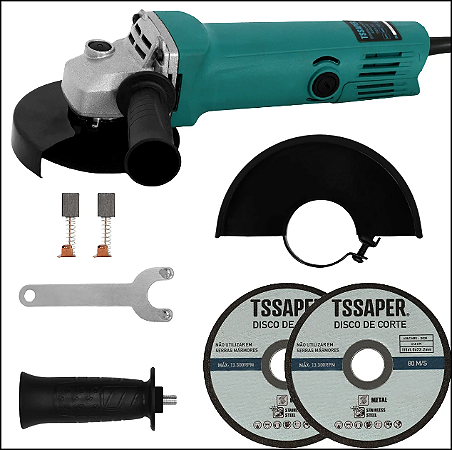 Esmerilhadeira Lixadeira Angular 4 1/2" 900w + Discos