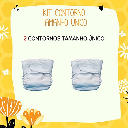 Kit 02 unidades - Contorno em melton tamanho único - Branco