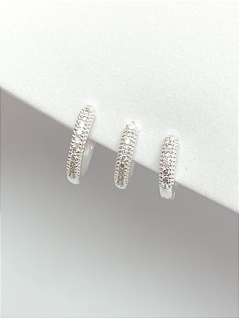 Argolinha click cristal P M G