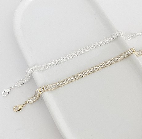 Pulseira riviera baguete