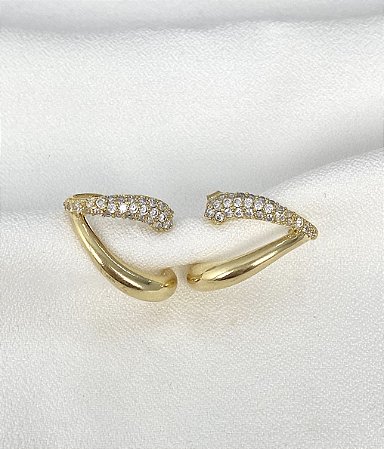 Earhook liso e cravejado