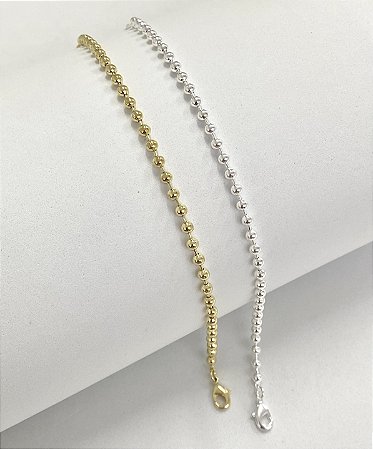 Pulseira bolinhas inspiração tiffany