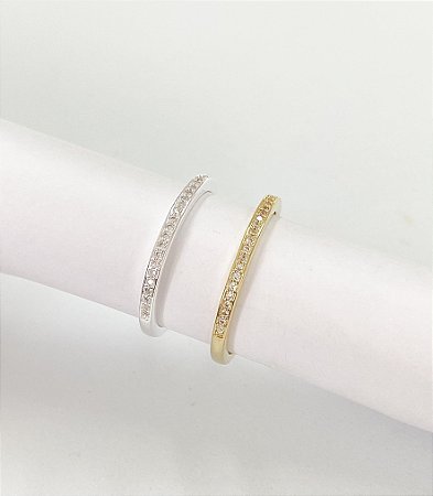 Anel aparador aliancinha cristal