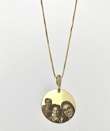 Colar personalizado laser medalha G