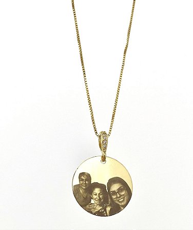 Colar personalizado laser medalha G