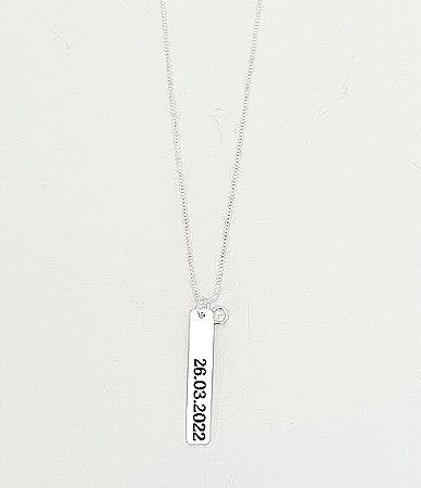 Colar personalizado laser plaquinha fina