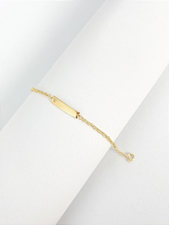Pulseira infantil plaquinha coração