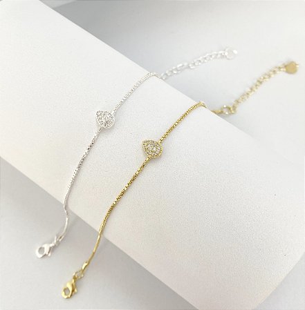 Pulseira gotinha cravejado