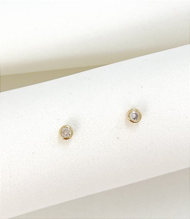 Brinco círculo cristal mini