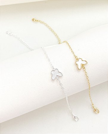 Pulseira borboleta madre pérola