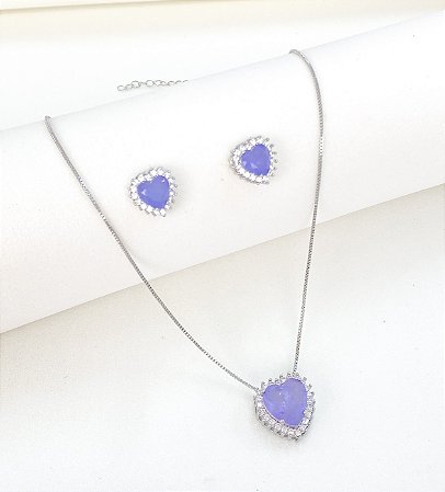 Conjunto coração fusion lavanda