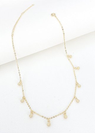 Choker bolinhas brilhosas