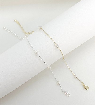 Pulseira pérolas delicadas